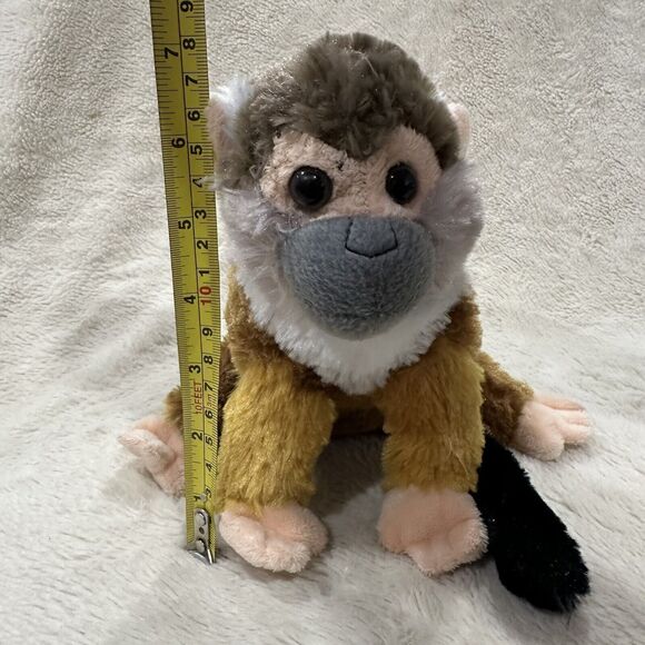 Wild Republic Squirrel Monkey Plush Stuffed Animal Soft 8" Zoo Souvenir Toy - Picture 6 of 6